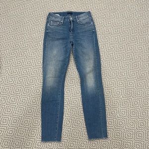 MOTHER Slim Straight Blue Jeans Size 24